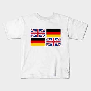 German and United Kingdom Flag x2 Kids T-Shirt